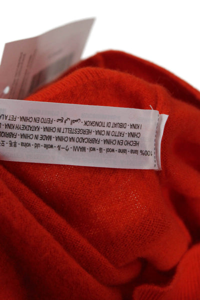 Zara Unisex Pullover Red Wool Crew Neck Long Sleeve Classic Size S