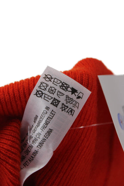 Zara Unisex Pullover Red Wool Crew Neck Long Sleeve Classic Size S