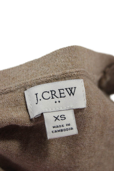 J Crew Women Basic Tank Crewneck 100% Cotton Beige Size XS