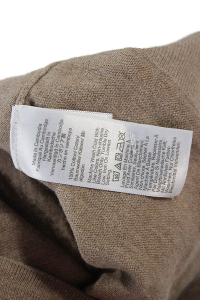 J Crew Women Basic Tank Crewneck 100% Cotton Beige Size XS