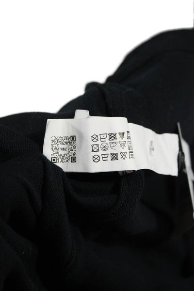 Zara Mens Short Sleeves Button Down Shirt Black Cotton Size Medium