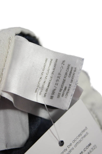 J Crew Mens Chino Pants Blue Button Closure Size 33