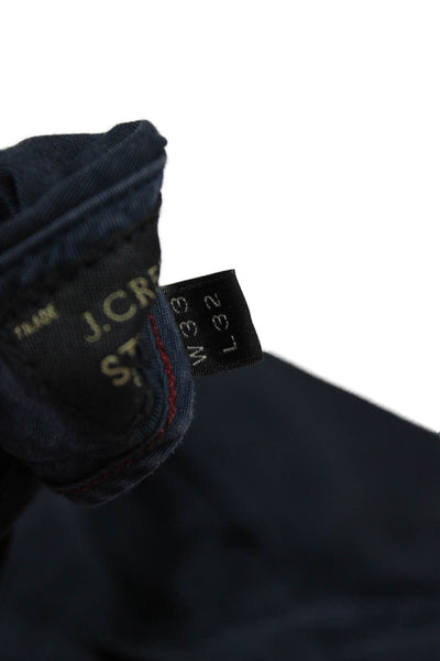 J Crew Mens Dark Blue Cotton Chinos Button Closure Size 33