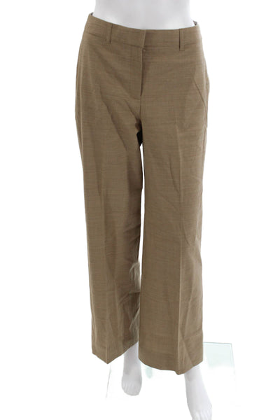 Lafayette 148 New York Unisex Dress Pants Beige Wool Blend Size 0