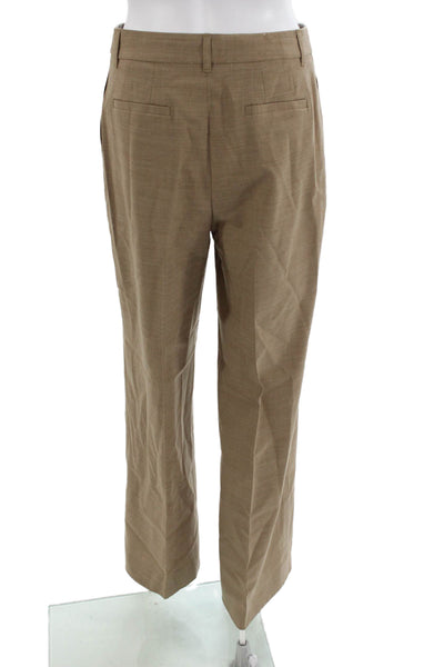 Lafayette 148 New York Unisex Dress Pants Beige Wool Blend Size 0