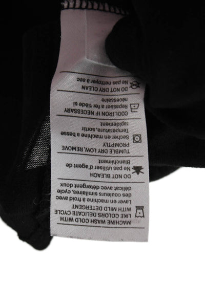 Vince Women Black Basic Long Sleeve T-Shirt Pima Modal Size S