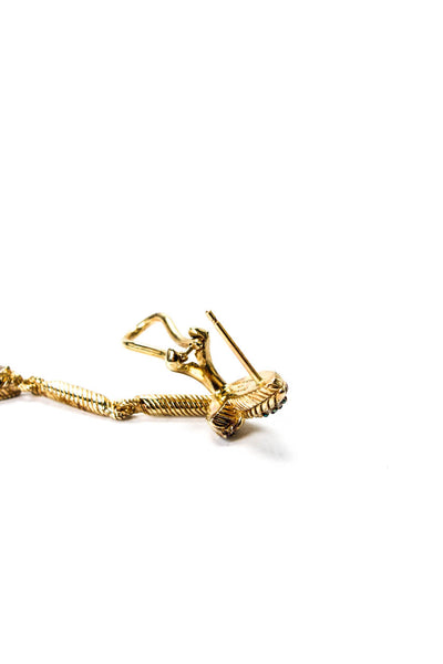 Judith Ripka Womens G Plated 925 Silver Cubic Zirconia Dangle Single Earring