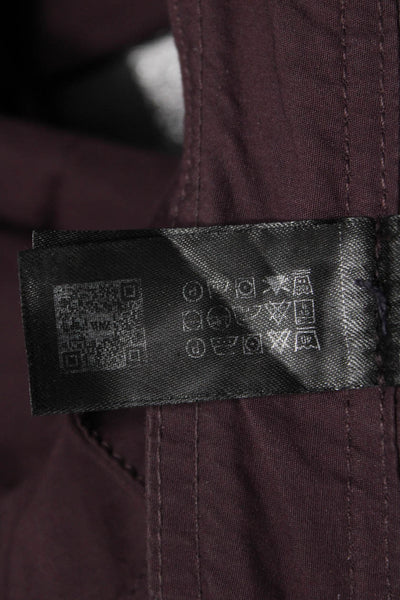 Zara Men Cargo Pants Purple Army 100% Cotton Hook & Eye Size 30