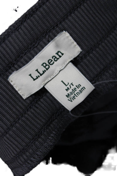 LL Bean Mens Cargo Pants Dark Gray Nylon Spandex Big Tall Size L