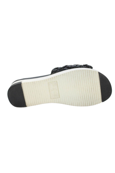 Sam Edelman Womens Leather Ainslie Slide On Sandals Black Size 9 Medium