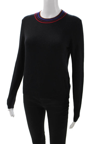 Splendid Unisex Black Pullover Sweater Crew Neck Long Sleeve Size XS
