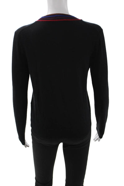 Splendid Unisex Black Pullover Sweater Crew Neck Long Sleeve Size XS