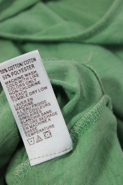 Standard James Perse Womens Basic V-Neck Long Sleeve Green T-Shirt Size 2