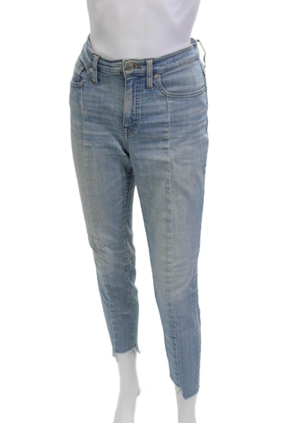 Madewell Womens Ankle Cropped Light Blue Mid Rise Jeans Size 28