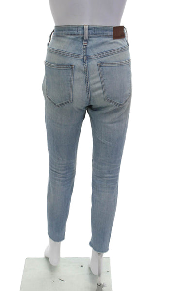 Madewell Womens Ankle Cropped Light Blue Mid Rise Jeans Size 28