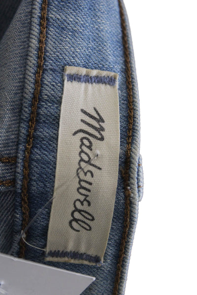 Madewell Womens Ankle Cropped Light Blue Mid Rise Jeans Size 28