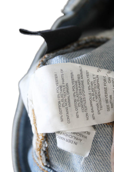 Madewell Womens Ankle Cropped Light Blue Mid Rise Jeans Size 28