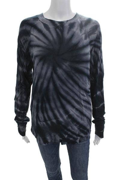 Splits59 Women Pullover Sweatshirt Dark Blue Modal Long Sleeve 90s Size L