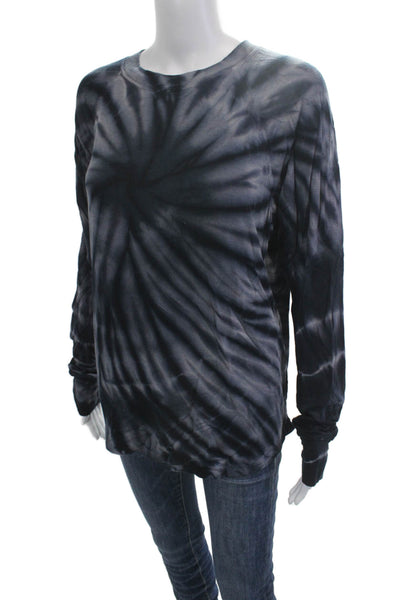 Splits59 Women Pullover Sweatshirt Dark Blue Modal Long Sleeve 90s Size L