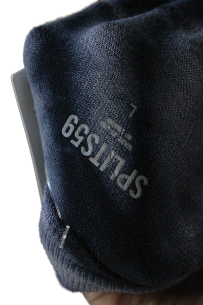 Splits59 Women Pullover Sweatshirt Dark Blue Modal Long Sleeve 90s Size L