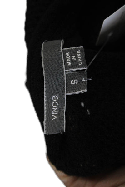 Vince Unisex Pullover Black 100% Cashmere Long Sleeve Size S