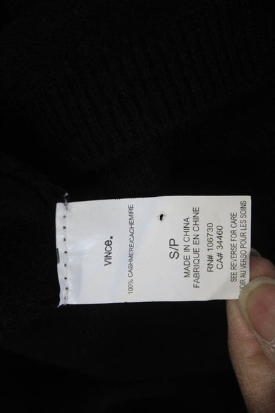 Vince Unisex Pullover Black 100% Cashmere Long Sleeve Size S