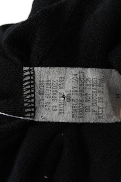 R&R Surplus Women Sweatpants Black Modal Supima Spandex Size M