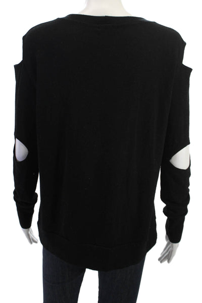 LNA Unisex Pullover Sweater Black Long Sleeve Round Neck Size M