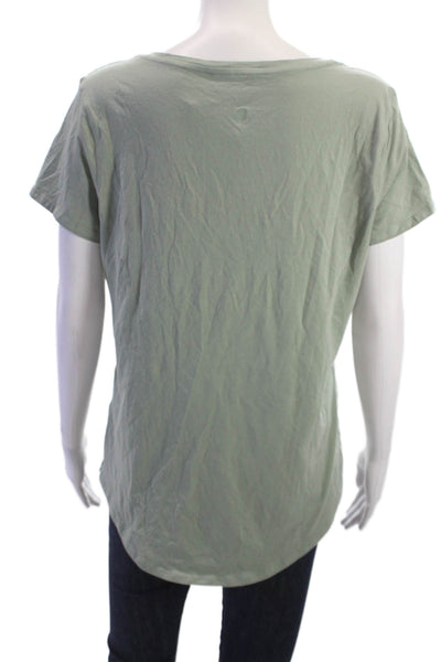 Lululemon Women Basic V-Neck Short Sleeve Green T-Shirt Size 8