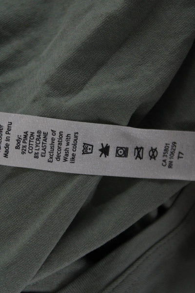 Lululemon Women Basic V-Neck Short Sleeve Green T-Shirt Size 8