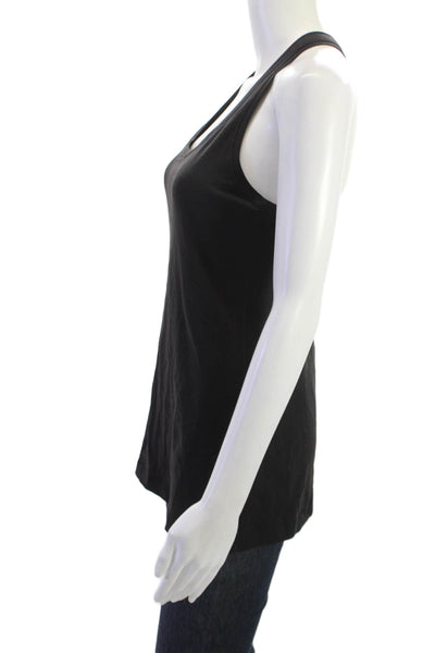 Lululemon Womens Basic Black Nylon Blend Round Neck Tank Size 8