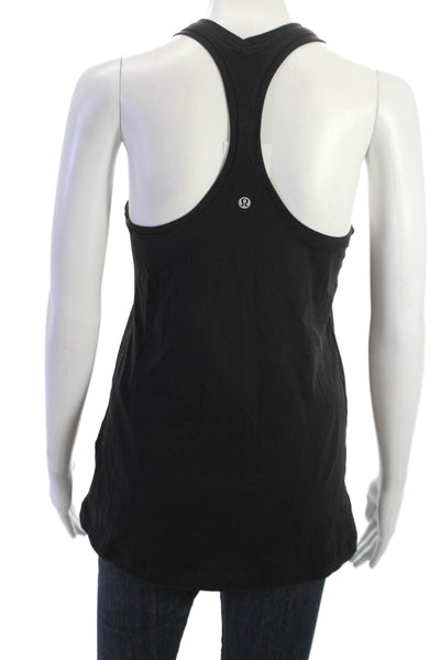 Lululemon Womens Basic Black Nylon Blend Round Neck Tank Size 8