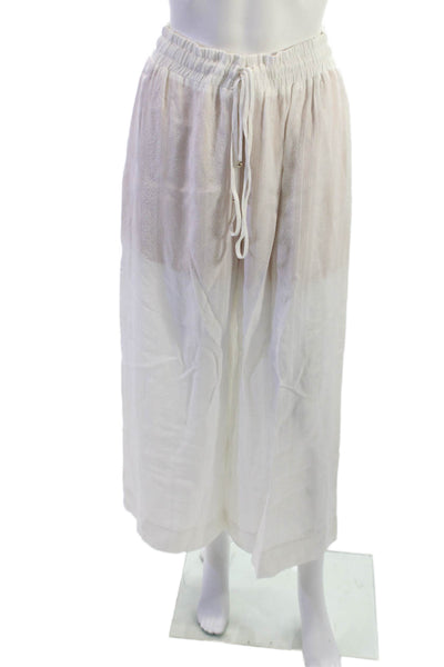 Prabal Gurung Unisex Bohemian 2pc White Viscose Round Neck Long Sleeve Size 4