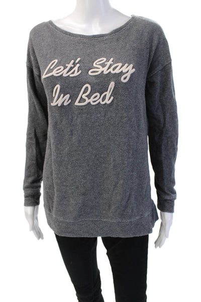 A Pea In The Pod Women Pullover Sweatshirt Dark Gray Quote Maternity Size M