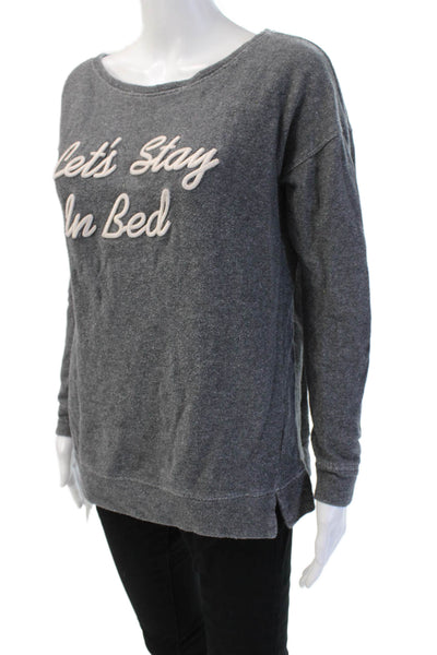 A Pea In The Pod Women Pullover Sweatshirt Dark Gray Quote Maternity Size M