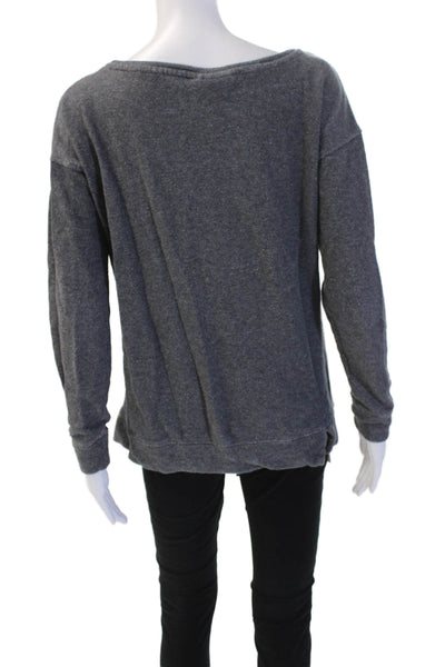 A Pea In The Pod Women Pullover Sweatshirt Dark Gray Quote Maternity Size M