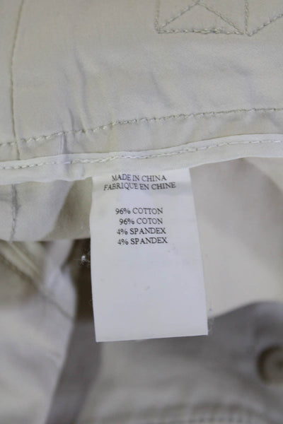 Theory Women Ankle Cropped Dress Pants Beige Button Size 4
