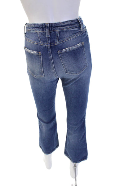 Closed Womens Cropped Straight Jeans Blue High Rise Cotton Petite Size 24