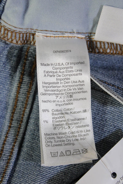 Madewell Womens High Rise Skinny Ankle Cropped Jeans Blue Button Size 24