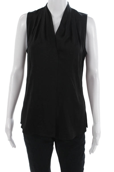 Kobi Halperin Womens Black Cotton Sleeveless Blouse Classic Size S