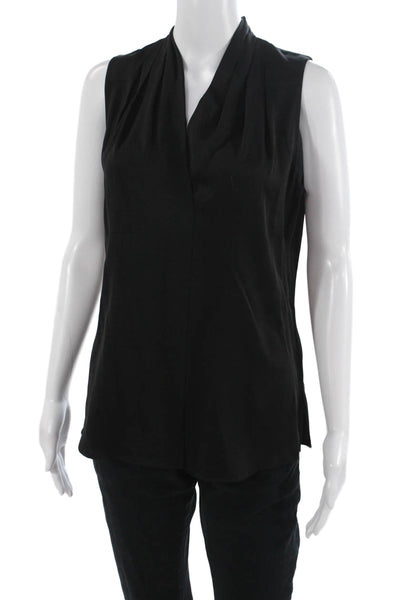 Kobi Halperin Womens Black Cotton Sleeveless Blouse Classic Size S