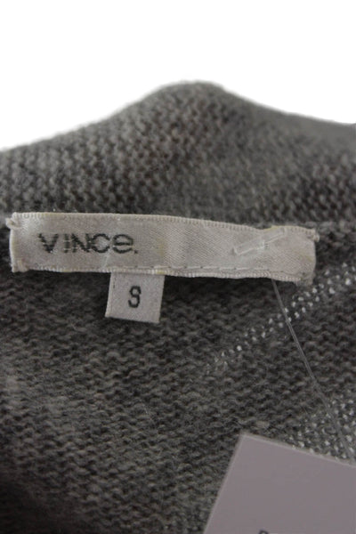 Vince Unisex Gray 100% Cashmere Mock Neck Long Sleeve Pullover Size S