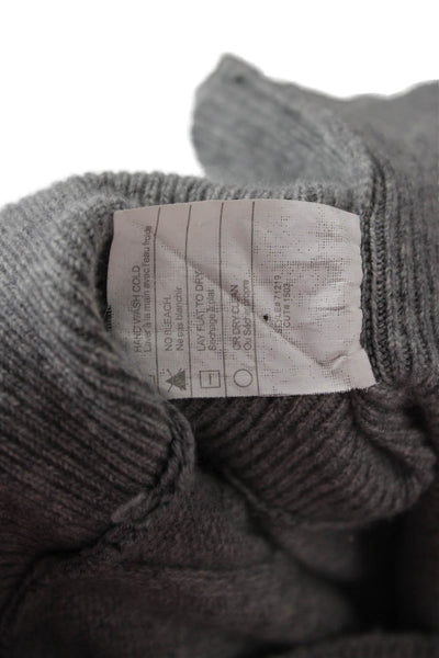 Vince Unisex Gray 100% Cashmere Mock Neck Long Sleeve Pullover Size S