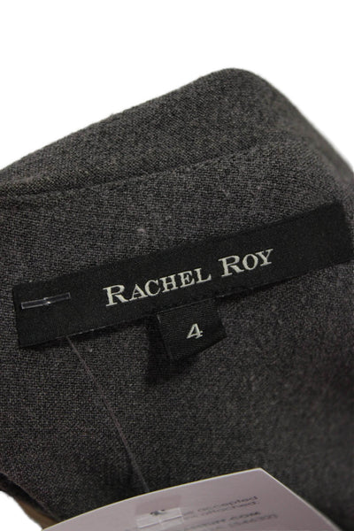 Rachel Roy Women Sheath Dress Dark Gray Poly Viscose Sleeveless Hook Eye Size 4