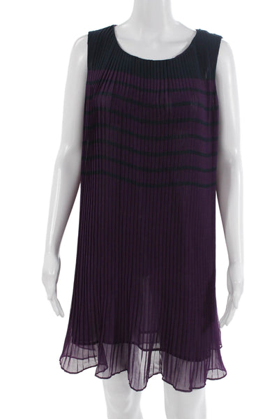 French Connection Womens Black Striped Shift Dress Sleeveless Size 6
