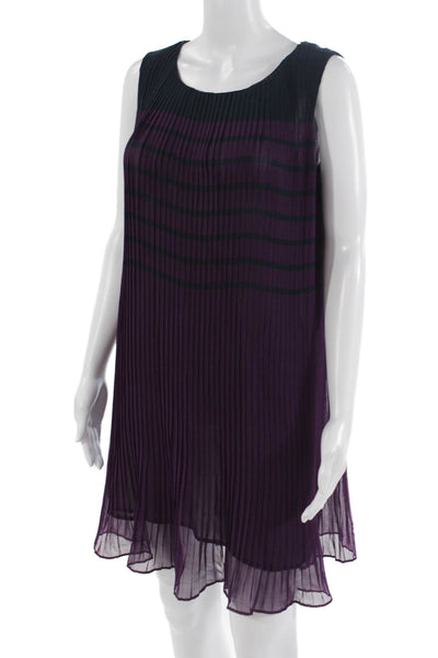 French Connection Womens Black Striped Shift Dress Sleeveless Size 6