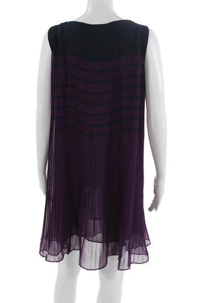 French Connection Womens Black Striped Shift Dress Sleeveless Size 6