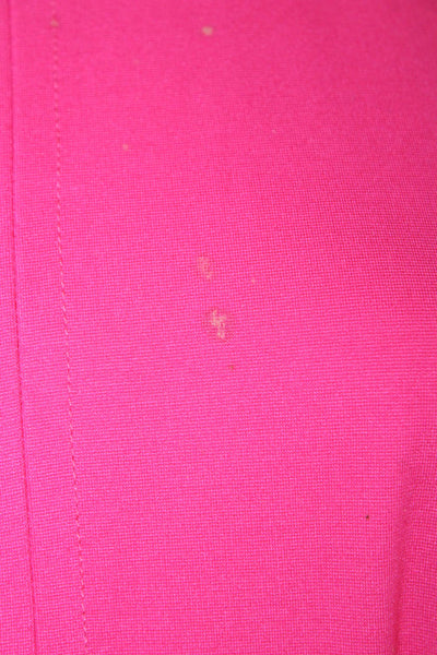 Nanette Lepore Women Fit Flare A-Line Pink Mid-Calf Dress Round Neck Size 10