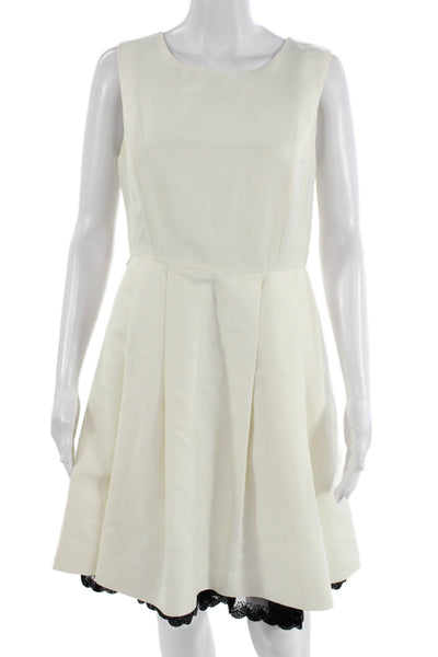 Jason Wu Womens A-Line Fit & Flare Dress White Merino Wool Size 6