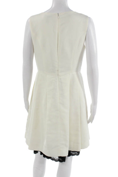 Jason Wu Womens A-Line Fit & Flare Dress White Merino Wool Size 6